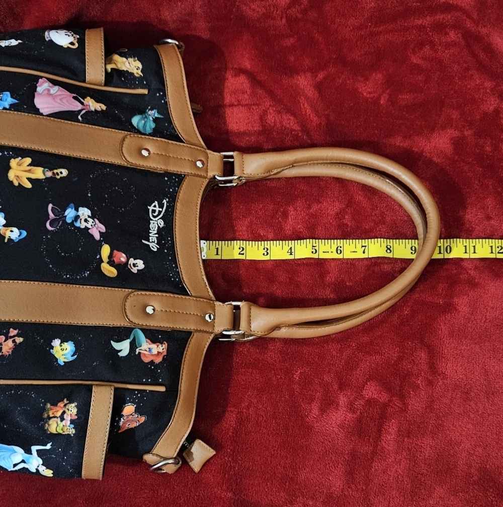 Disney Character Print Black and Tan Women's Bag - Picture 6 of 10